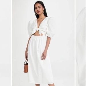 WAYF Peggy Cutout Puff Sleeve Midi Dress (Revolve, Nordstrom) WORE ONCE